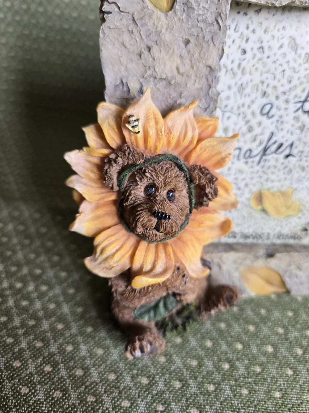 Boyds Sunflower Bear Decorative Picture Frame Or Just Decor
